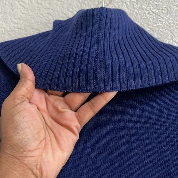 Ports 1961 Women’s Blue Long Sleeve Cowl neck Sweater Size Medium Wool - Picture 10 of 11